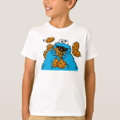Cookie Monster Eating All the Cookies T-shirt (Voorkant)