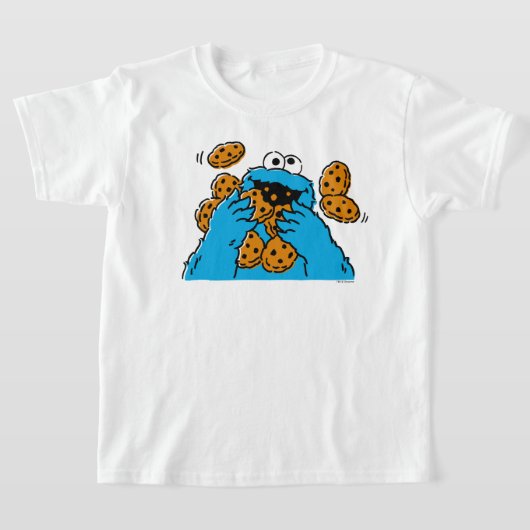 Cookie Monster Eating All the Cookies T-shirt (Laagn)