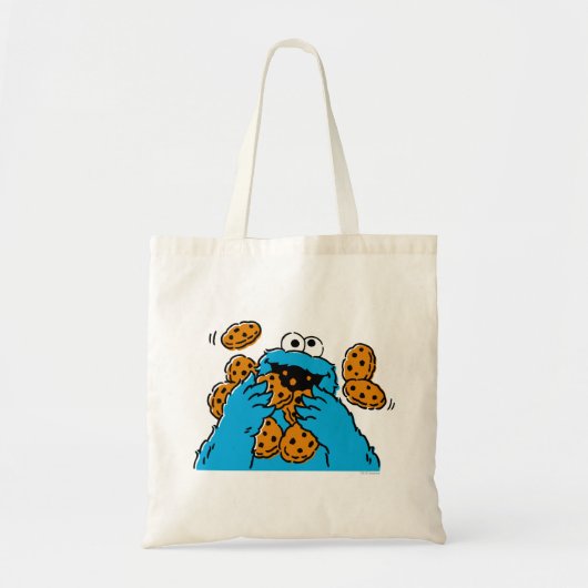Cookie Monster Eating All the Cookies Tote Bag (Voorkant)