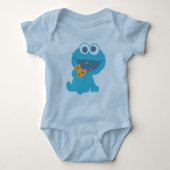 Cookie Monster Eating Cookie Romper (Voorkant)