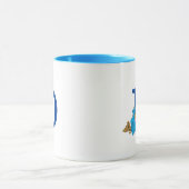 Cookie Monster Eating Cookies Monogram D Mok (Midden)