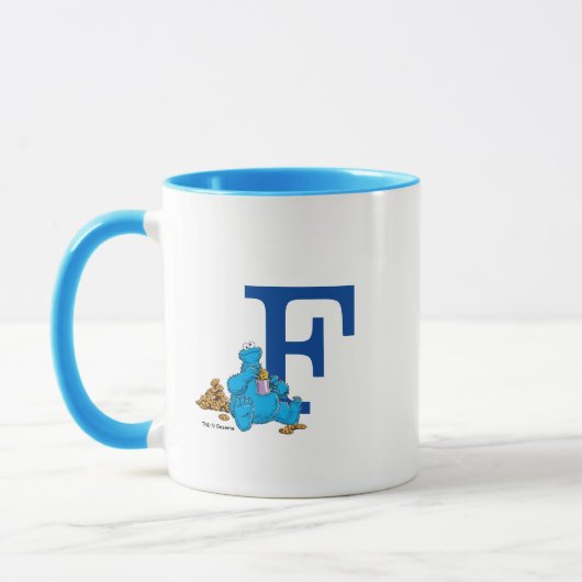 Cookie Monster Eating Cookies Monogram F Mok (Links)