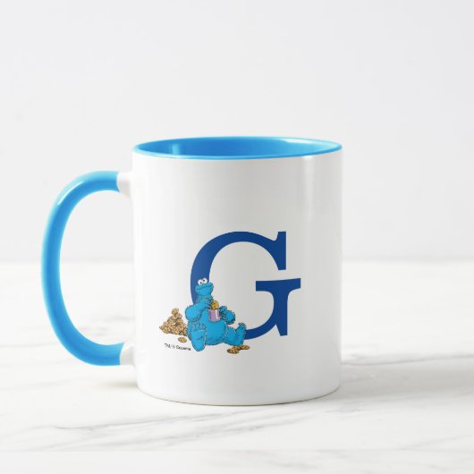 Cookie Monster Eating Cookies Monogram G Mok (Links)