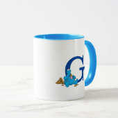 Cookie Monster Eating Cookies Monogram G Mok (Voorkant rechts)
