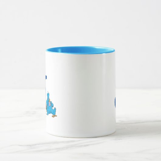  Cookie Monster Eating Cookies Monogram J Mok (Midden)