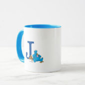  Cookie Monster Eating Cookies Monogram J Mok (Voorkant links)