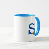  Cookie Monster Eating Cookies Monogram S Mok (Voorkant rechts)