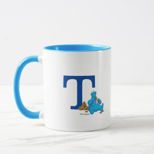Cookie Monster Eating Cookies Monogram T Mok (Links)