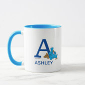 Cookie Monster Eating Cookies Naam & Monogram A Mok (Links)