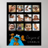 Cookie Monster | Eerste jaar baby - Fotocollage Poster (Voorkant)