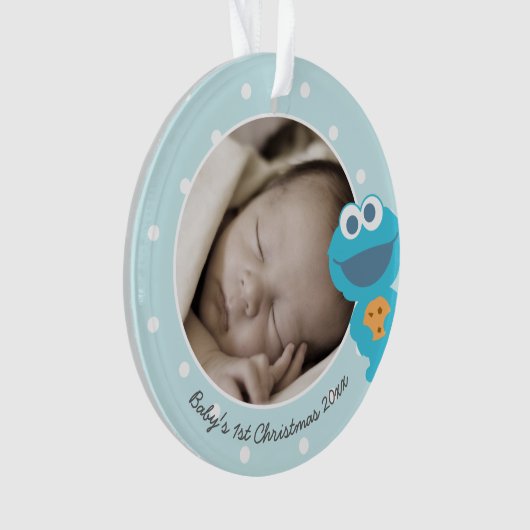 Cookie Monster | Eerste Kerstmis - Jouw naam toevo Ornament (voorkant)