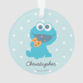 Cookie Monster | Eerste Kerstmis - Jouw naam toevo Ornament (achterkant)