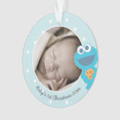 Cookie Monster | Eerste Kerstmis - Jouw naam toevo Ornament (voorkant)