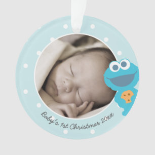 Cookie Monster   Eerste Kerstmis - Jouw naam toevo Ornament