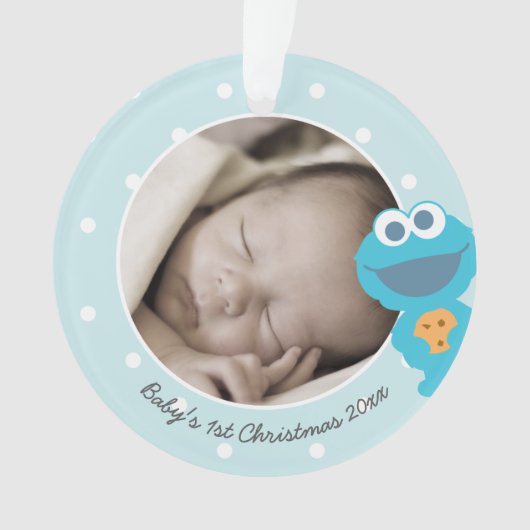 Cookie Monster | Eerste Kerstmis - Jouw naam toevo Ornament (voorkant)
