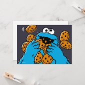 Cookie Monster eet alle koekjes op Kaart (Voorkant / Achterkant in situ)