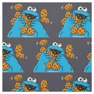Cookie Monster eet alle koekjes op Stof