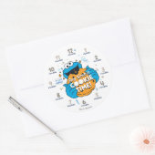 Cookie Monster | Elke keer is de tijd van de Koekj Ronde Sticker (Envelop)
