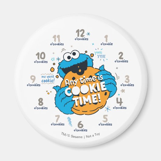 Cookie Monster | Elke Tijd is Cookie Tijd Magneet (Voorkant)