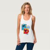 Cookie Monster & Elmo | Ha Ha Ja Tanktop (Volledige Voorkant)