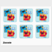 Cookie Monster & Elmo | Ha Ha Ja Vierkante Sticker (Vel)