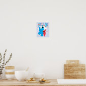 Cookie Monster & Elmo Hallo! Poster (Keuken)