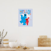 Cookie Monster & Elmo Hallo! Poster (Keuken)