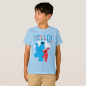 Cookie Monster & Elmo Hallo! T-shirt (Voorkant volledig)