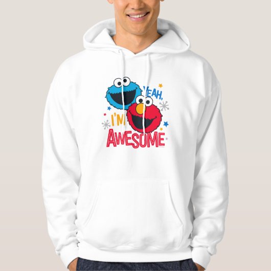 Cookie Monster & Elmo I'm Awesome Hoodie (Voorkant)