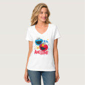 Cookie Monster & Elmo I'm Awesome T-shirt (Voorkant volledig)