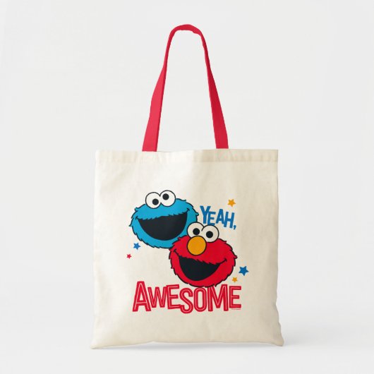 Cookie Monster & Elmo I'm Awesome Tote Bag (Voorkant)