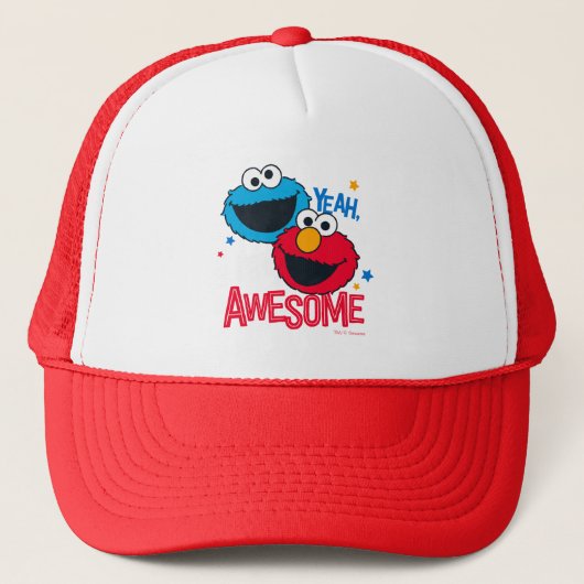 Cookie Monster & Elmo I'm Awesome Trucker Pet (Voorkant)