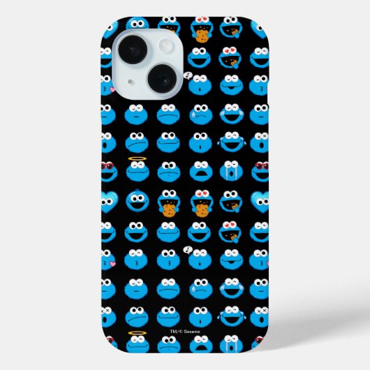 Cookie Monster Emoji Pattern Case-Mate iPhone Case (Achterkant)