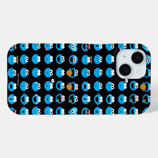 Cookie Monster Emoji Pattern Case-Mate iPhone Case (Achterkant (horizontaal))
