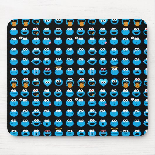 Cookie Monster Emoji Pattern Muismat (Voorkant)