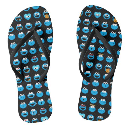 Cookie Monster Emoji Pattern Teenslippers (Voetbed)