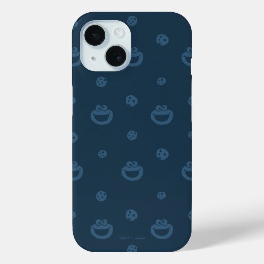 Cookie Monster en Cookies Blue Navy Pattern Case-Mate iPhone Case (Achterkant)