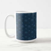 Cookie Monster en Cookies Blue Navy Pattern Koffiemok (Links)