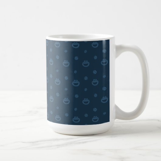 Cookie Monster en Cookies Blue Navy Pattern Koffiemok (Rechts)