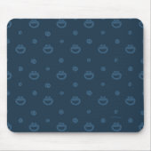 Cookie Monster en Cookies Blue Navy Pattern Muismat (Voorkant)