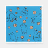 Cookie Monster en Cookies Blue Pattern Servetten (Voorkant)