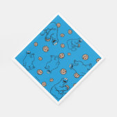Cookie Monster en Cookies Blue Pattern Servetten (Hoek)