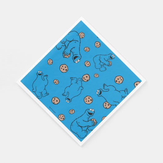 Cookie Monster en Cookies Blue Pattern Servetten (Hoek)