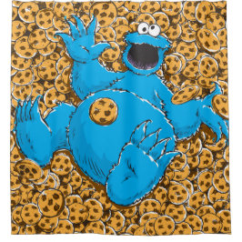  Cookie Monster en Cookies Douchegordijn