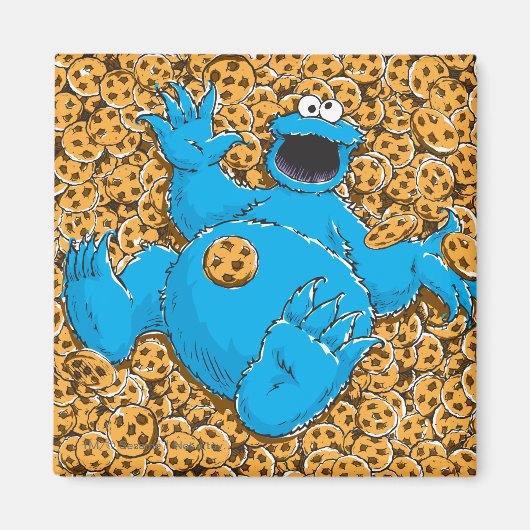 Cookie Monster en Cookies Magneet (Voorkant)