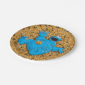 Cookie Monster en Cookies Papieren Bordje (Gekanteld)