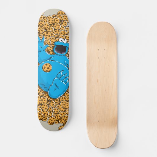  Cookie Monster en Cookies Persoonlijk Skateboard (Voorkant)