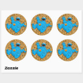  Cookie Monster en Cookies Ronde Sticker (Vel)