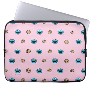 Cookie Monster en Cookies Roze Patroon Laptop Sleeve
