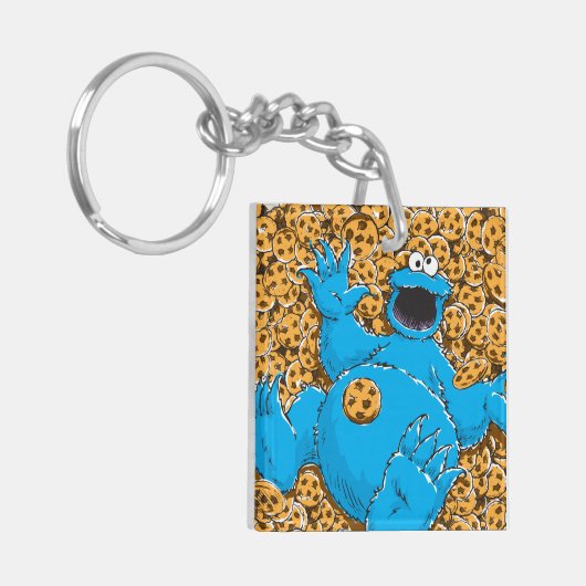  Cookie Monster en Cookies Sleutelhanger (Voorkant Links)